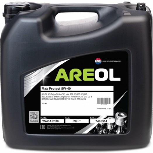 AREOL Max Protect 5W-40, 20л