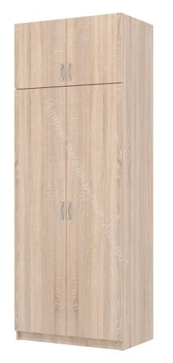 Шкаф 2-х дверный Флагман 4 с перегородкой Дуб сонома