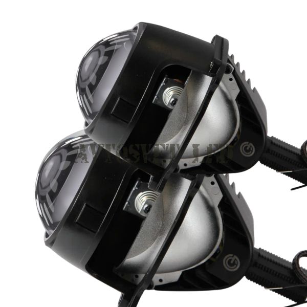 Светодиодные би-линзы BI-LED-AS15 (BI-LED дальний, ближний свет)