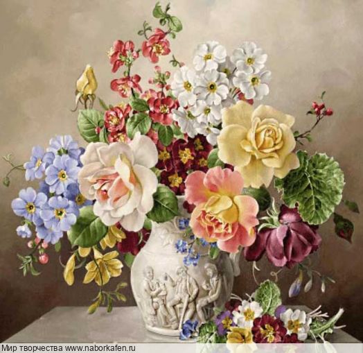 Набор для вышивания "325 Весенний Букет с Примулами"