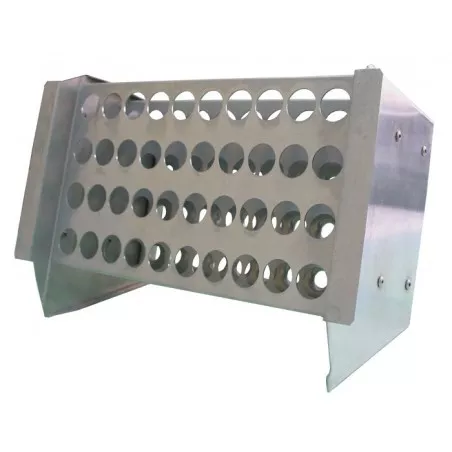 Штатив ШМБ-40/18 для пробирок диам., 18 мм, 40 гнезд, алюминий