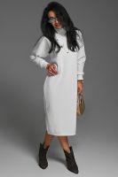 Платье теплое в рубчик [белый]