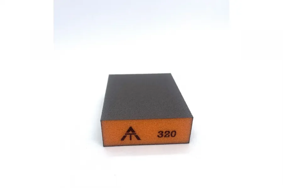 Шлифовальный блок Interforce 98х69х25мм, 4-х сторонний Р320