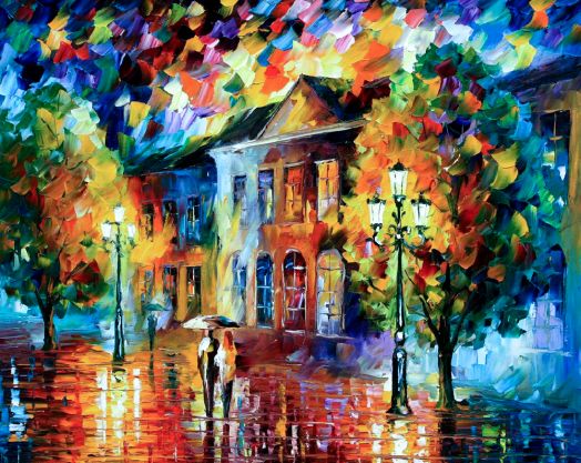 картина "Двое под дождём"