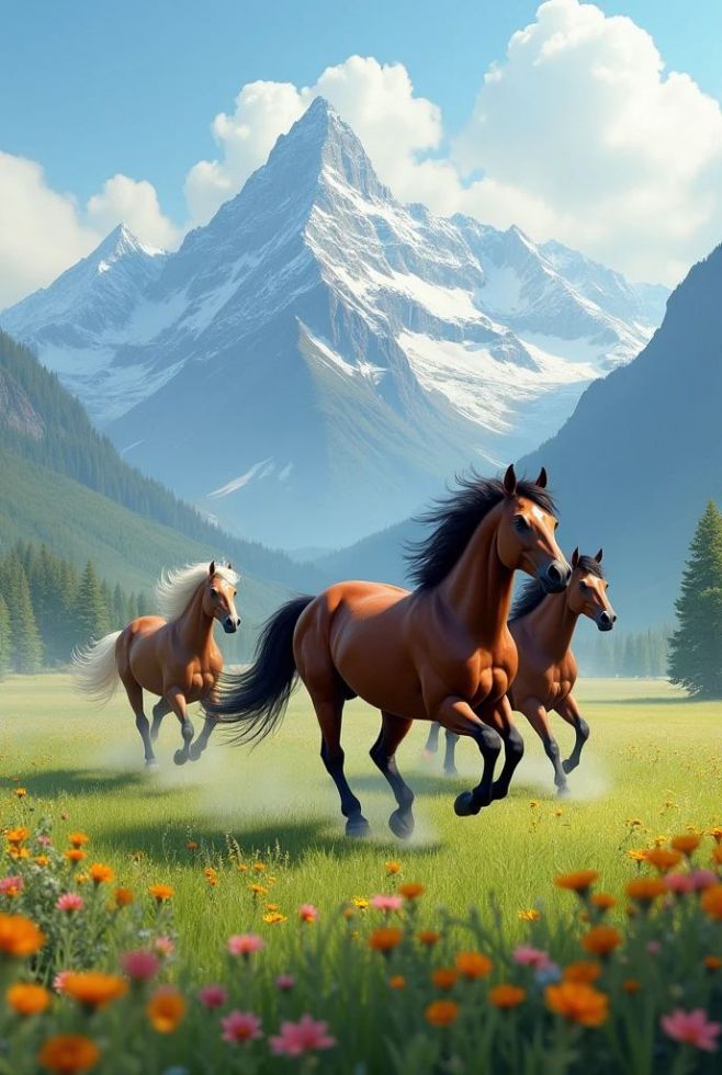 картина "Байкальский табун"