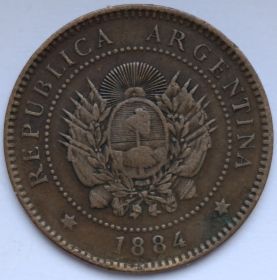 1 сентаво Аргентина 1884