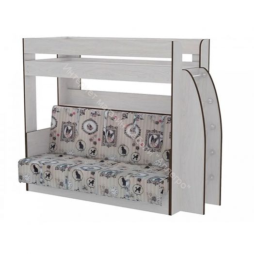 Кровать 2-х ярусная с диваном Омега 17 (1100/800*1900)