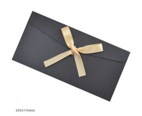 Конверт подарочный для денег открыток сертификатов  перламутровый ЧЕРНЫЙ