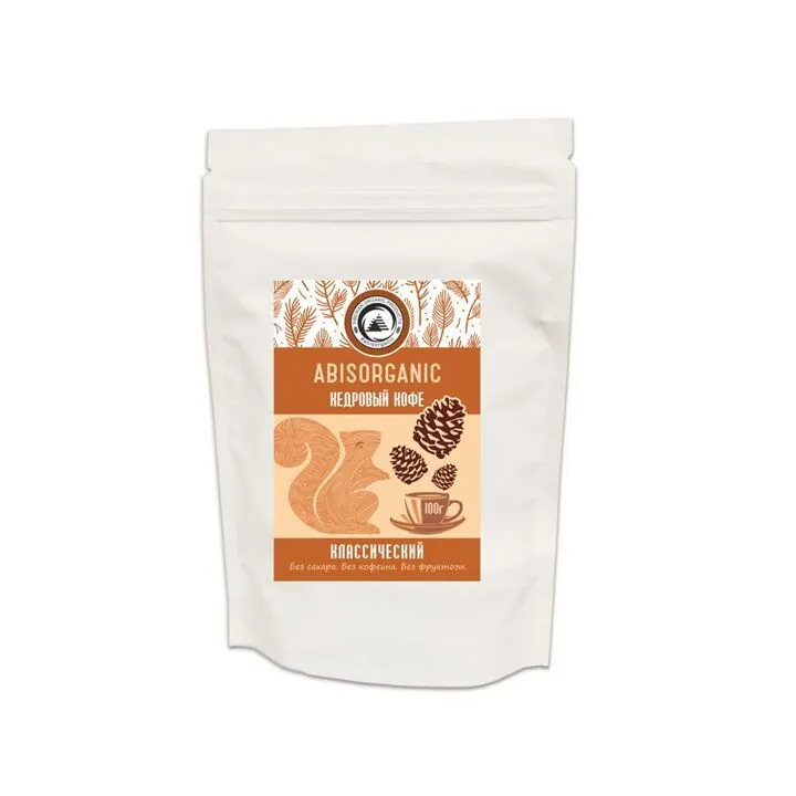 Кедровый кофе ABISORGANIC классический без сахара и кофеина, 100г
