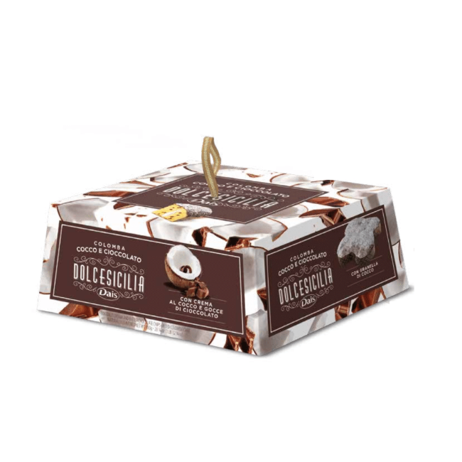 Коломба с кокосовым кремом и шоколадом 800 г, Colomba al cocco e cioccolato Dolce Sicilia 800 gr