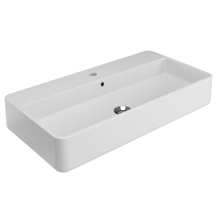 Изображение Раковина подвесная Olympia Tratto TRA41801 80х41х14 см с отверстием под смеситель