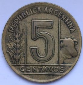 5 сентаво Аргентина 1942