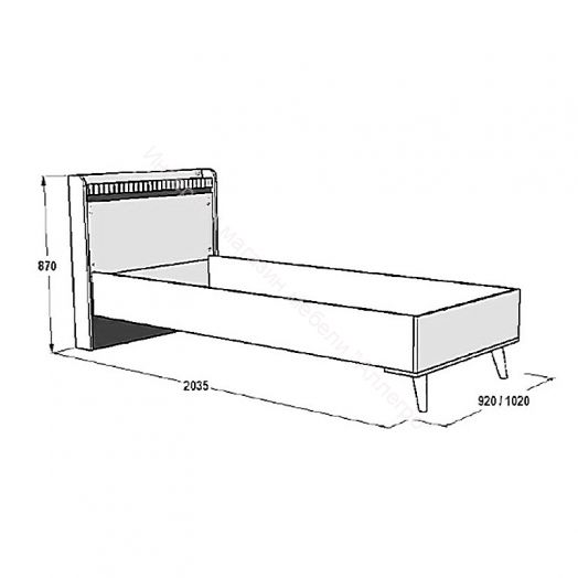Кровать одинарная Омега 10 (800*1900)