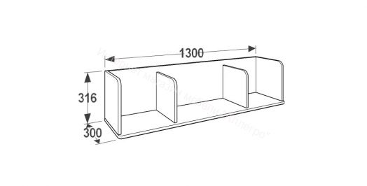 Полка навесная Омега 10 открытая