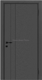 Межкомнатная дверь Matrix 58 дарк грей с чёрным алюминием