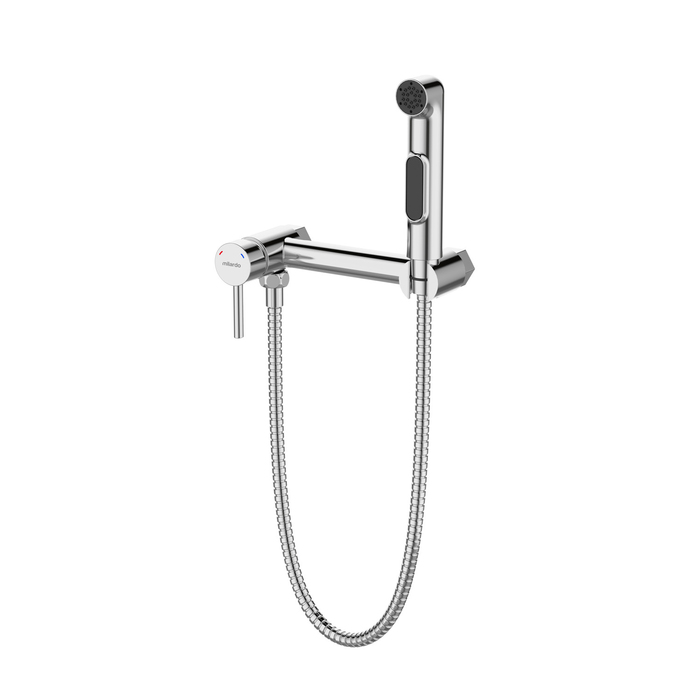 Смеситель с гигиеническим душем на эксцентриках, хром глянцевый, Tidy, Milardo, TIDSB15M08