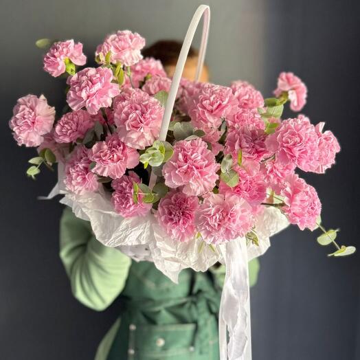 Корзина "Дыхание природы"/диантусы