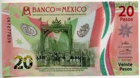 Мексика 20 песо 2022 пластик