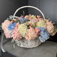 Корзина "Роскошная"/гортензии