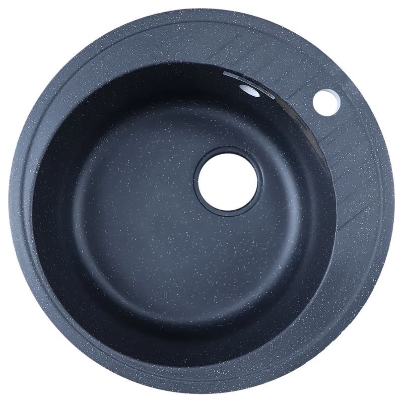 Кухонная мойка AZARIO Solo 505x505x190 искусственный мрамор, черный CS00105237