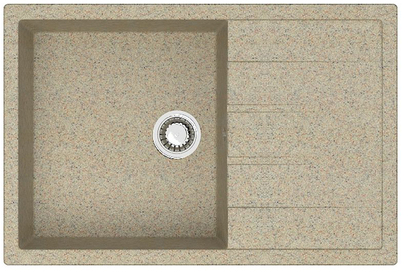 Кухонная мойка AZARIO Vision 750x505x218 искусственный мрамор, Песочный CS00078340