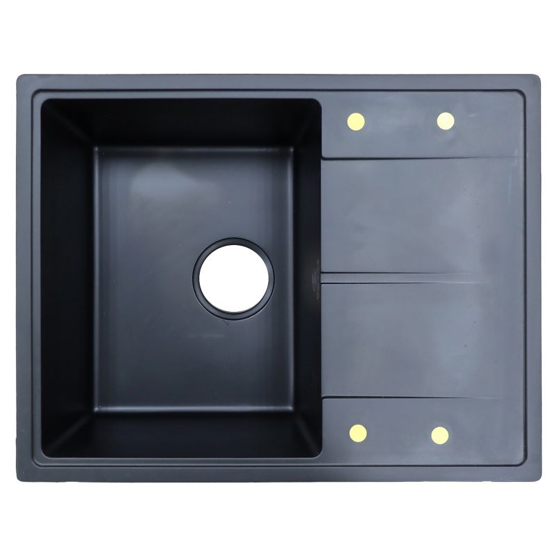 Кухонная мойка AZARIO Tavas 620х480х197 кварцевая, прямоугольная, Черный CS000976724