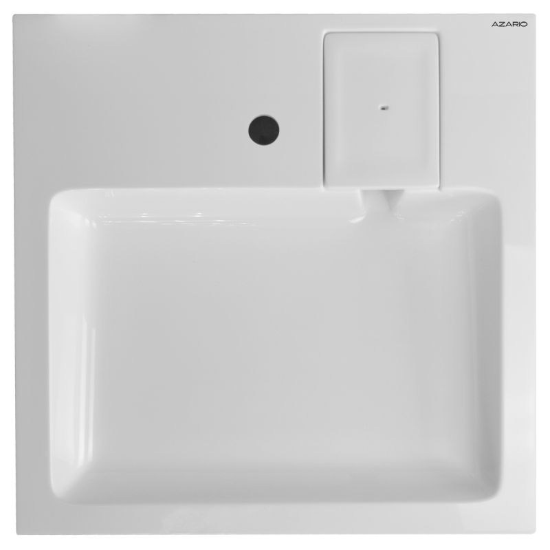 Раковина Azario Slim NEW 600х600х100 литьевой мрамор, белая CS00086608