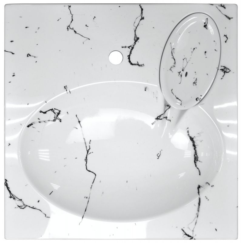 Раковина подвесная Azario Carmen 605х602х85 Белый мрамор CS00078503