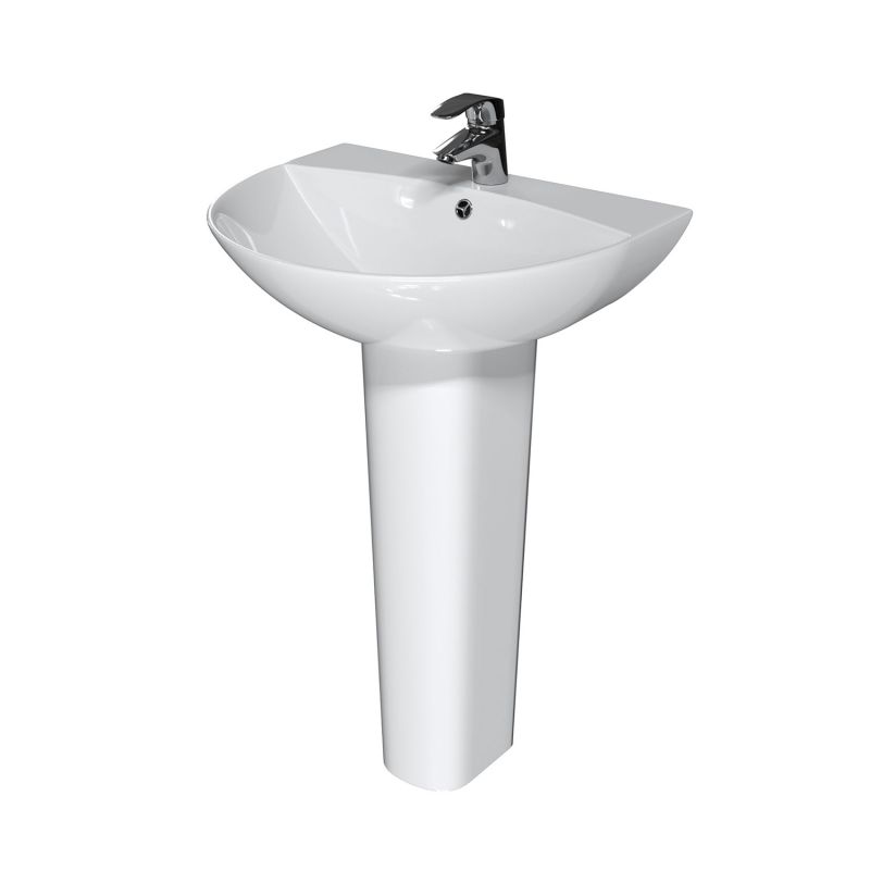 Раковина Azario VIADA 560х470х805 на пьедестале, белый AZ-5001