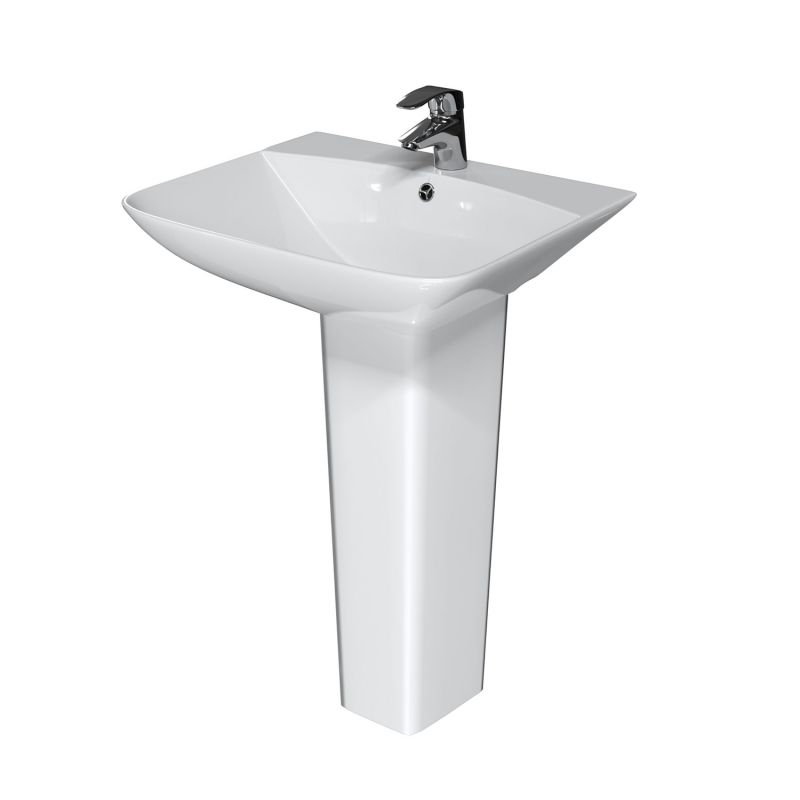 Раковина Azario SETA 560х470х830 на пьедестале, белый AZ-5002