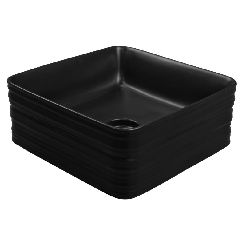 Раковина-чаша Azario 395х395х150 накладная, квадратная, черный матовый AZ-2075-B-MB