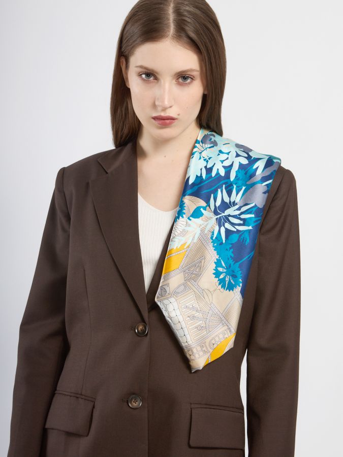 Платок женский шелк 90х90 B03-8420-11 ELEGANZZA