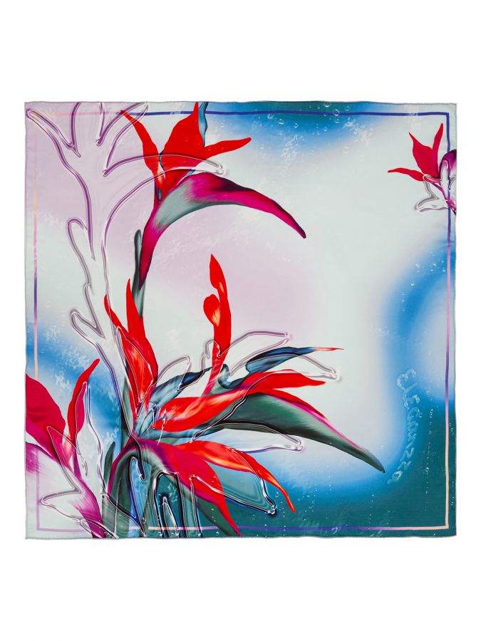 Платок женский шелк 86х86 SS03-8433-07 ELEGANZZA