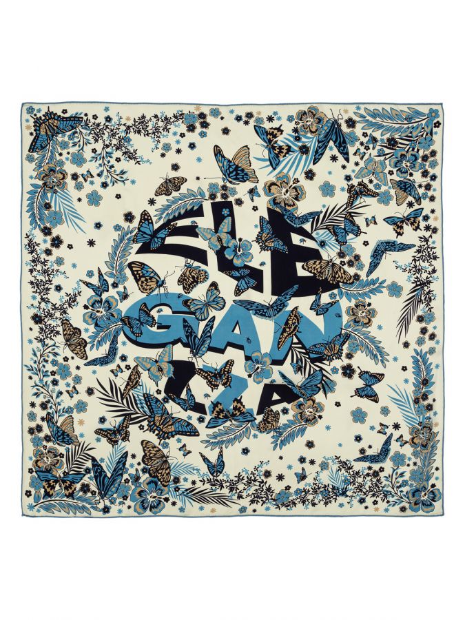 Платок женский шелк 90х90 E03-8450-11 ELEGANZZA
