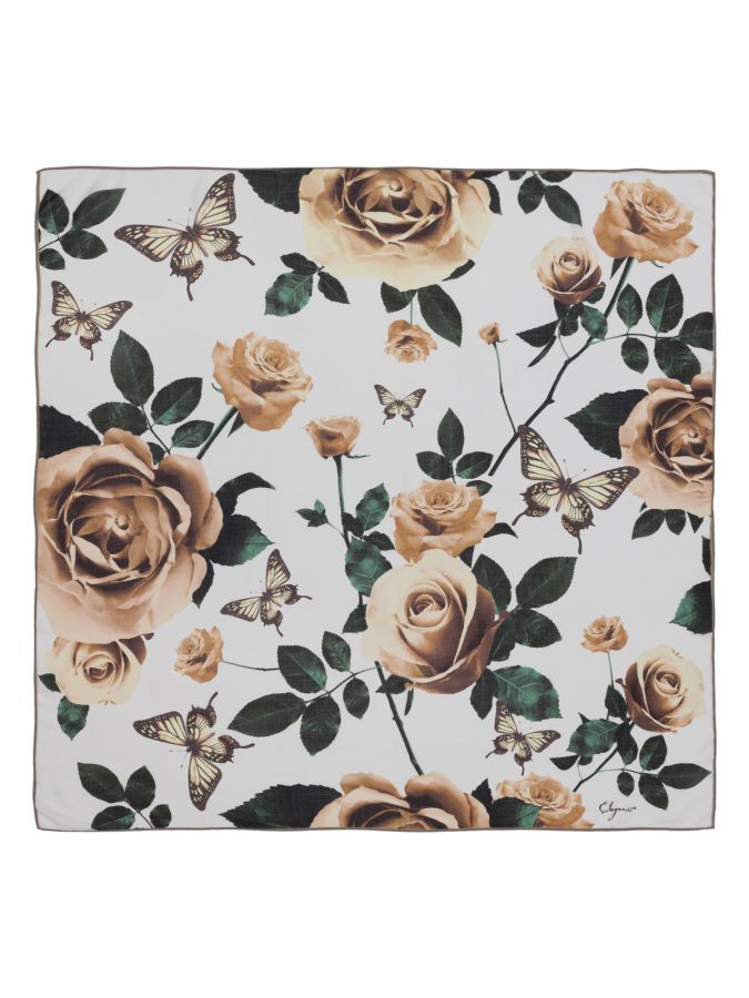 Платок женский шелк+мод 120х120 E12-8461-03 ELEGANZZA