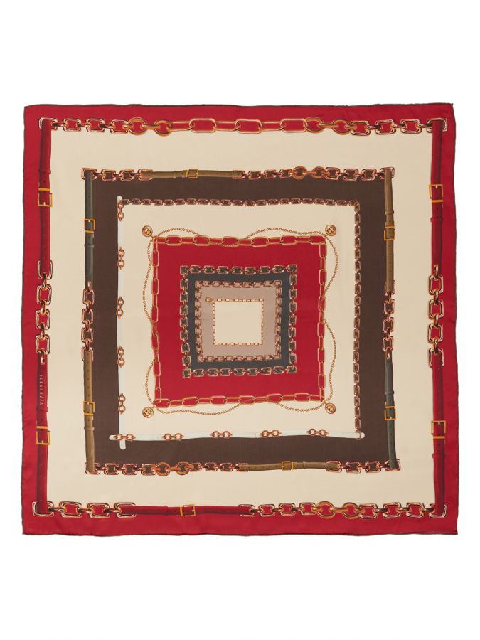 Платок женский шелк 90х90 E03-8489-08 ELEGANZZA