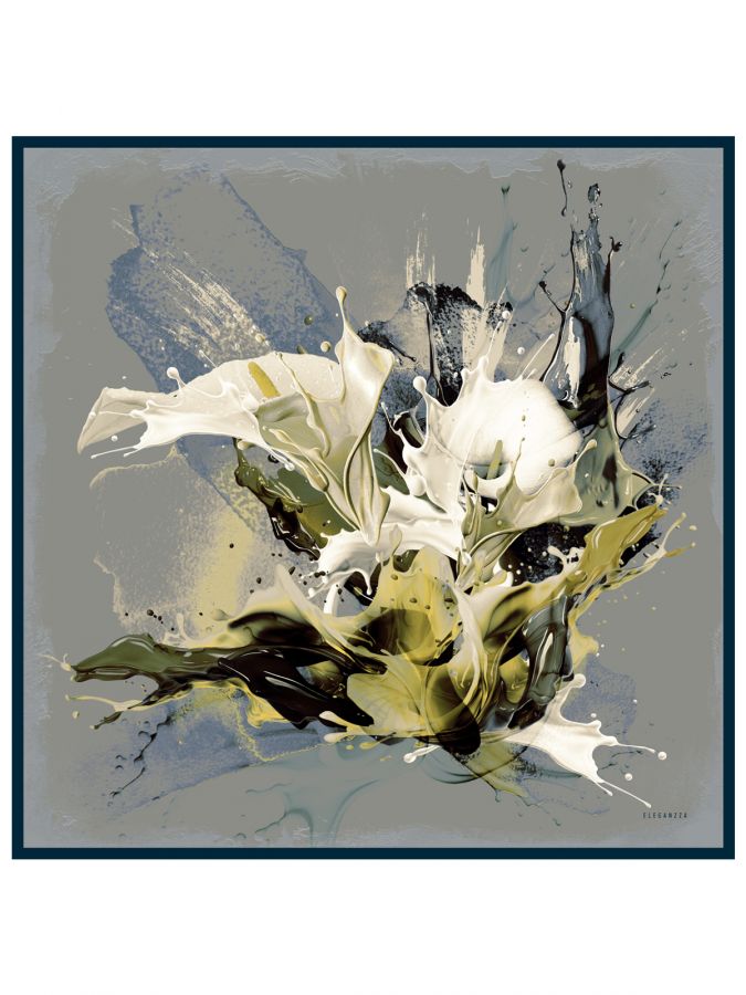 Платок женский шелк 90х90 E03-8491-19 ELEGANZZA