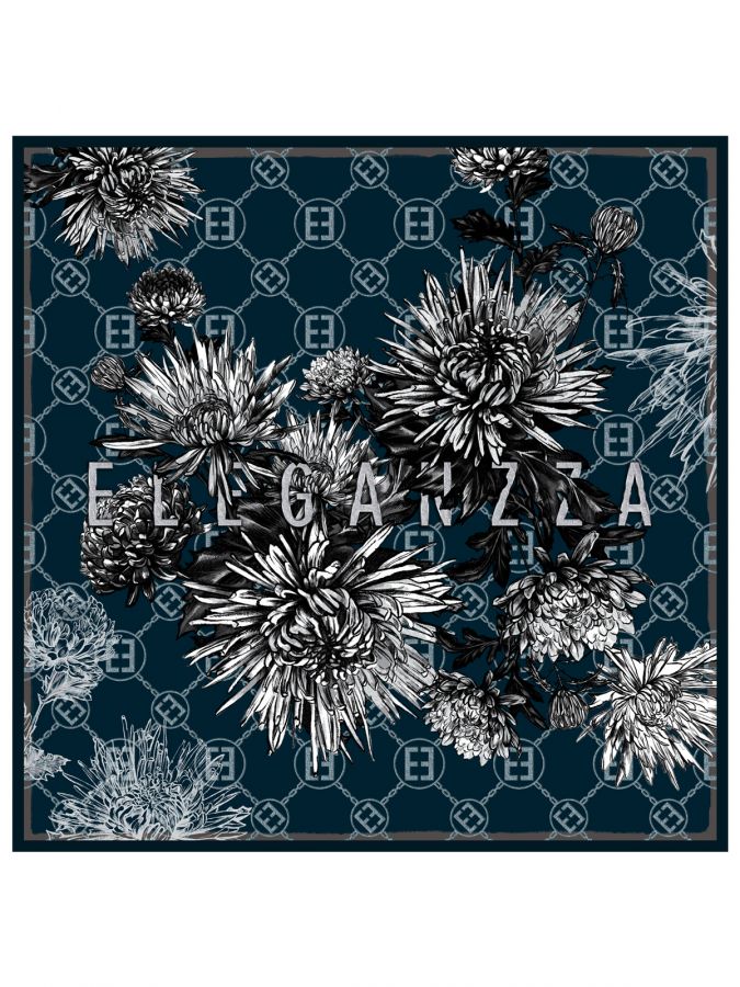 Платок женский шелк 90х90 E04-8495-12 ELEGANZZA