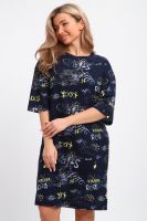 Платье-туника на клепках ТПК-01 [синий/желтый/белый Буквы Star]