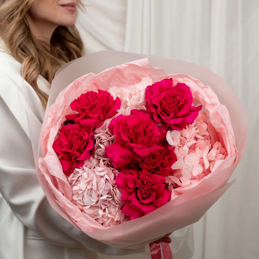 Букет "Клубника в сливках"