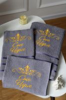 14418/1 Сын царя полотенце махровое плотность 350гр [графит]