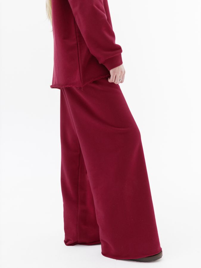 Брюки бесшовные брусника