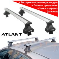 Багажник на крышу Geely Emgrand, Атлант, крыловидные дуги, опора Е