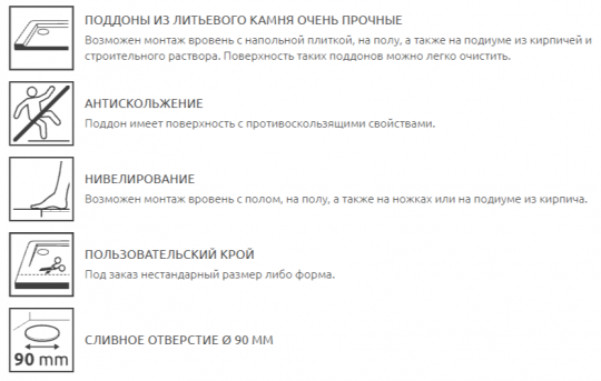 Душевой поддон прямоугольный Radaway Teos F HTF210100 210x100 см схема 5