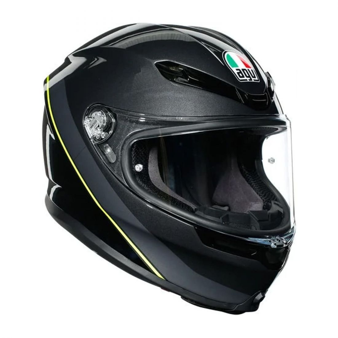 AGV Мотошлем K-6 MULTI MINIMAL, Цвет Оранжевый/Черный/Желтый