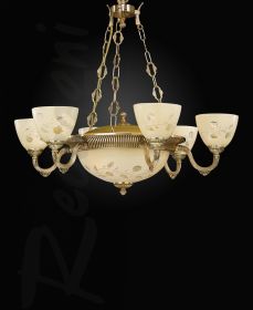 Люстра Reccagni Angelo L 6358/6+3 Французское Золото, Латунь / Рекагни Анджело