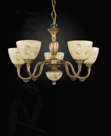 Люстра Reccagni Angelo L 6258/5 Состаренная Бронза, Латунь / Рекагни Анджело