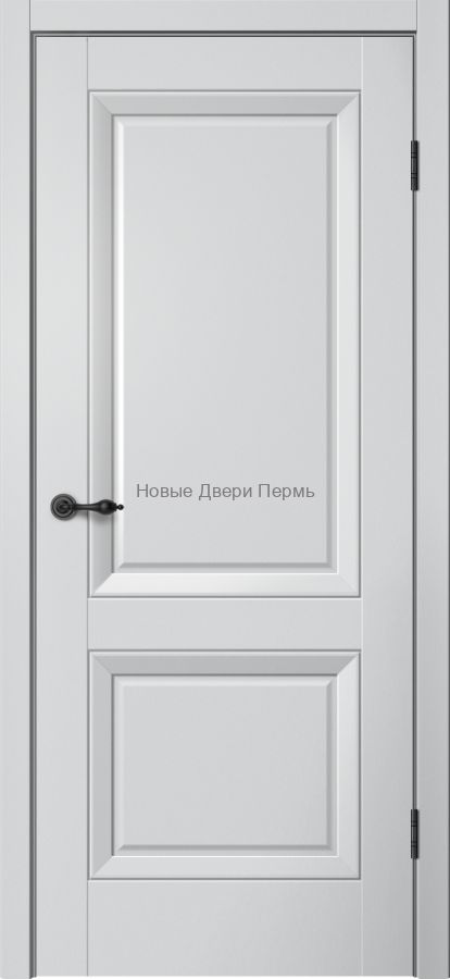 Межкомнатная дверь M82 MONE эмалит серебристый с багетом