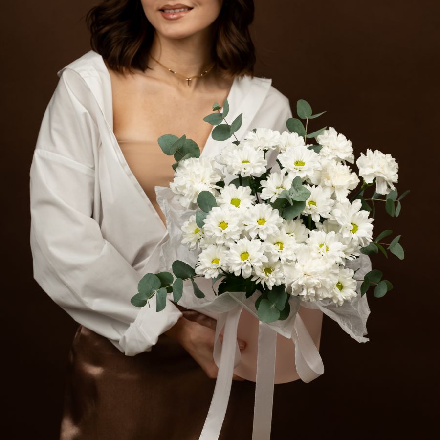 Композиция из кустовой хризантемы