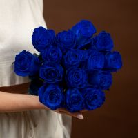Синяя роза 15 шт